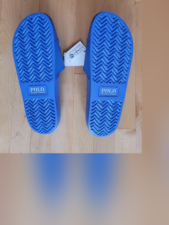 Polo Ralph Lauren Mens Big Pony Blue Slides NWT main image 7